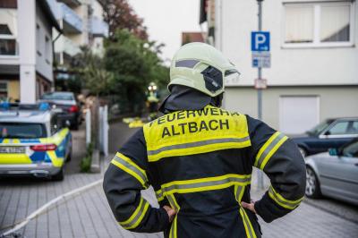 Altbach: Brand im Treppenhaus fordert einen Verletzten